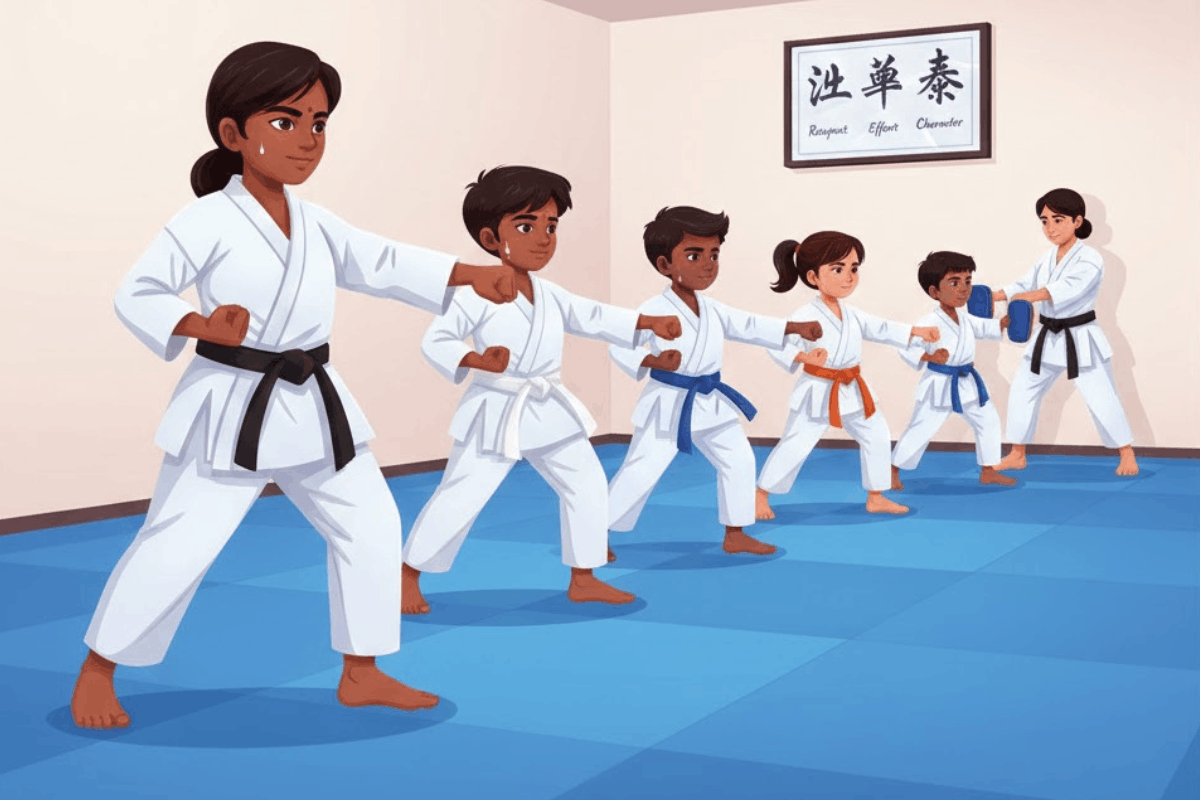Karate training background